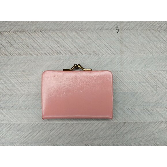 Vintage Princess Dore Pink Cowhide Coin Purse Wallet Kiss Lock Western Germany - Picture 5 of 10